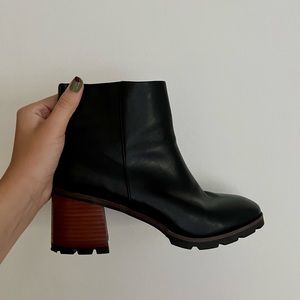 Black Leather Boots- 9.5